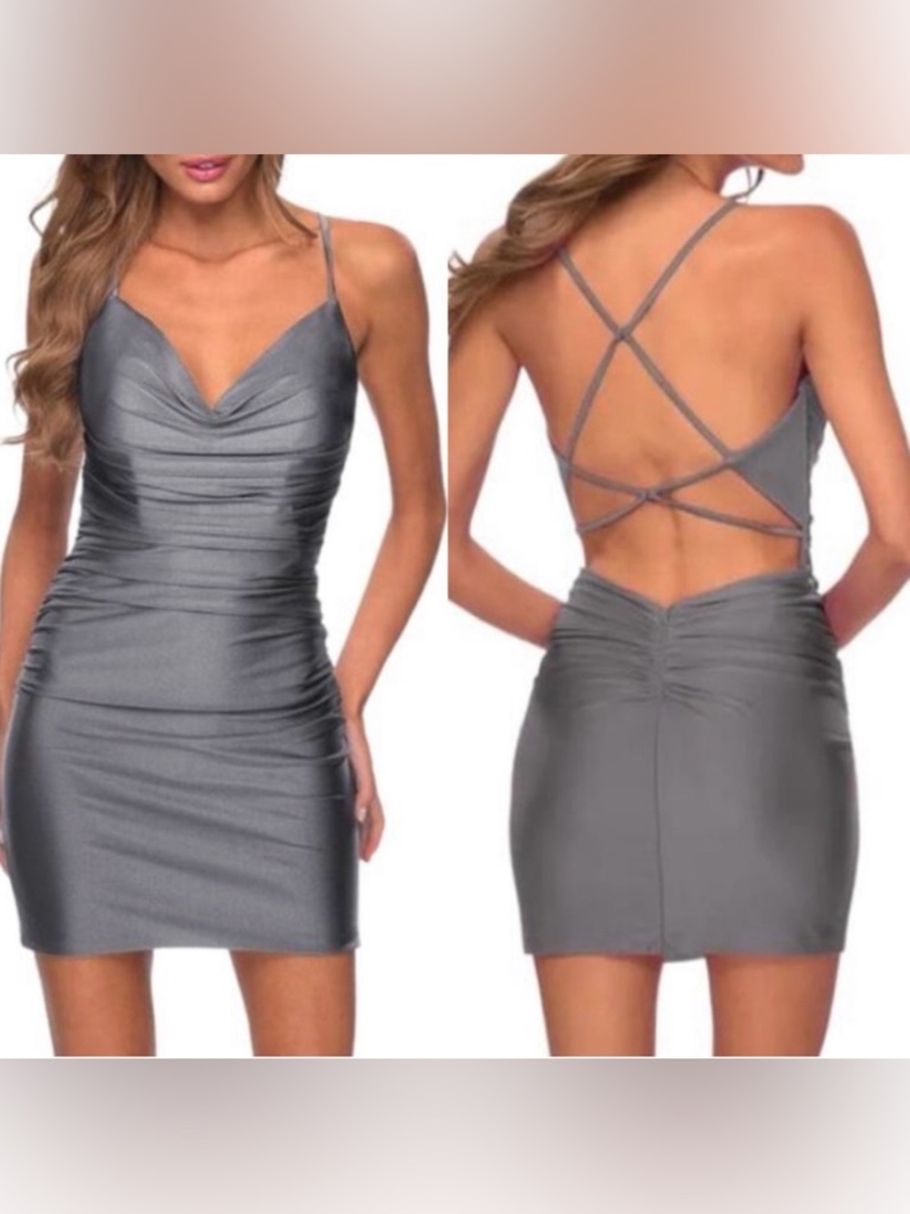 La Femme - 29260 V-Neck Jersey Homecoming After Prom Dress
LA FEMME size 
00